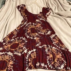 A multicolored dress